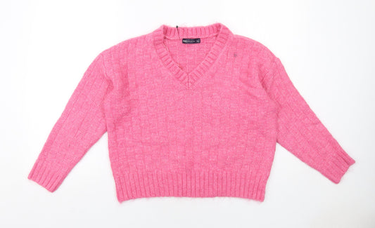 Womens UK Size M Marks and Spencer Pink Pullover Jumper