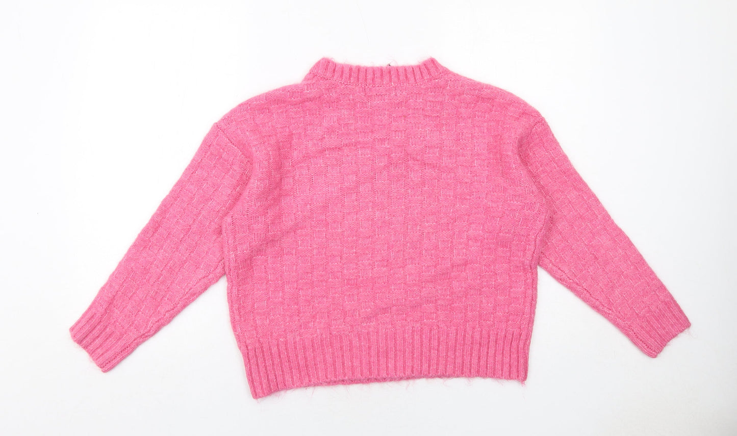 Womens UK Size M Marks and Spencer Pink Pullover Jumper