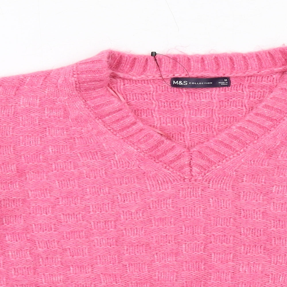 Womens UK Size M Marks and Spencer Pink Pullover Jumper