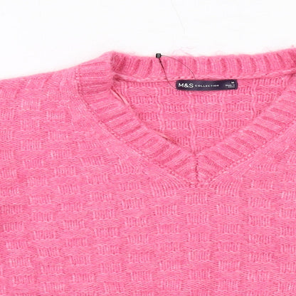 Womens UK Size M Marks and Spencer Pink Pullover Jumper