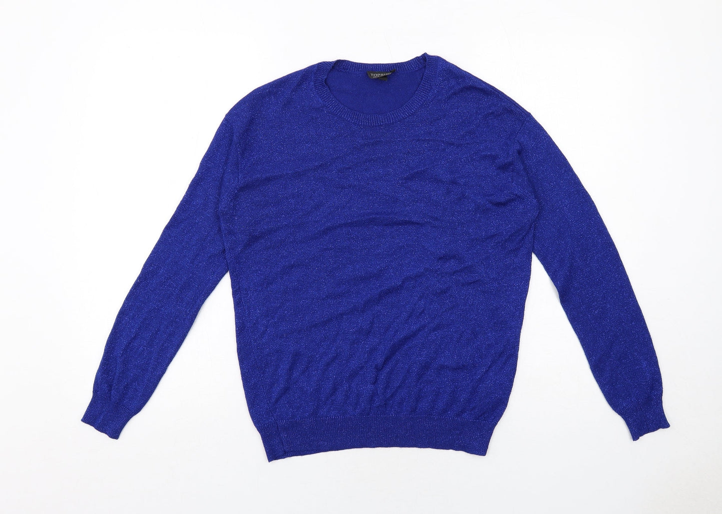 Womens UK Size 8 Topshop Blue Pullover Jumper