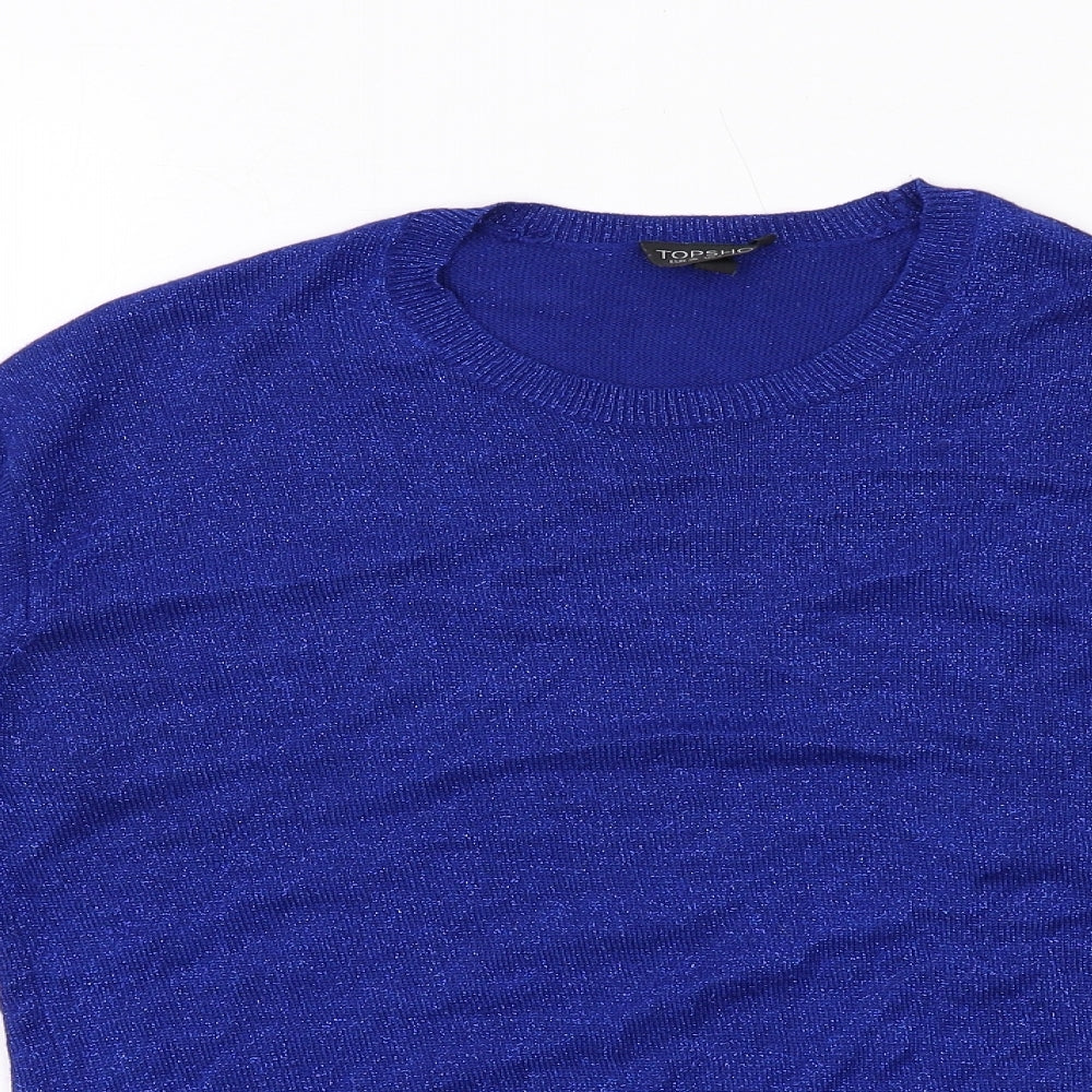 Womens UK Size 8 Topshop Blue Pullover Jumper