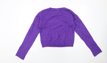 Womens UK Size 6 H&M Purple Pullover Jumper