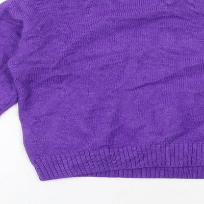 Womens UK Size 6 H&M Purple Pullover Jumper