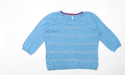Womens UK Size XL Ness Blue Pullover Jumper
