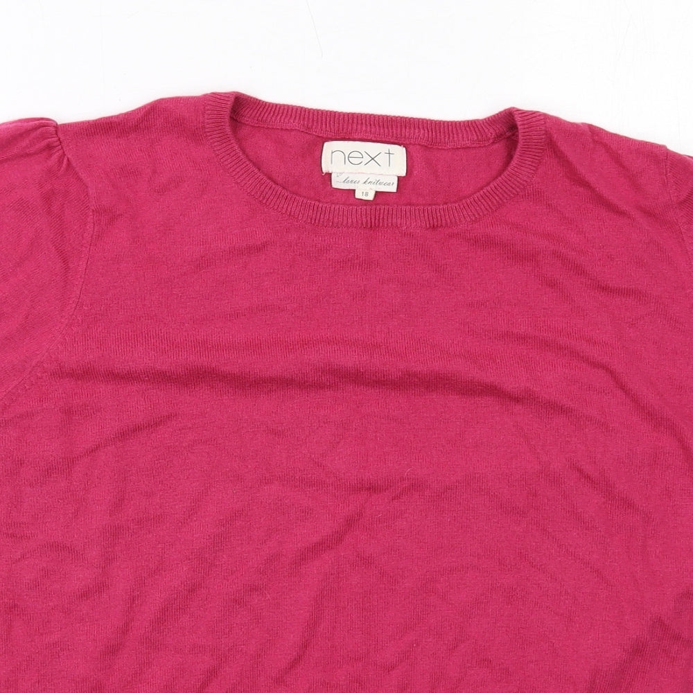 Womens UK Size 12 NEXT Orange Basic Blouse