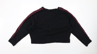 Kiliwatch Womens Black Cotton Pullover Sweatshirt Size M Pullover