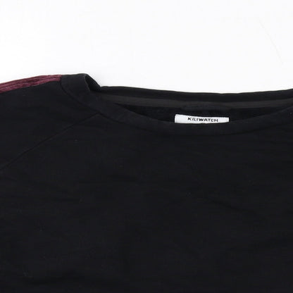Kiliwatch Womens Black Cotton Pullover Sweatshirt Size M Pullover