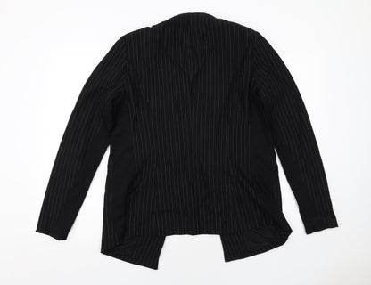 Y.A.S Womens Black Striped Jacket Blazer Size L