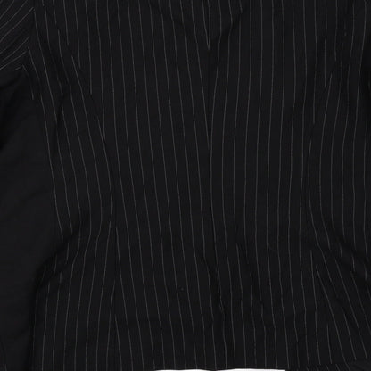 Y.A.S Womens Black Striped Jacket Blazer Size L