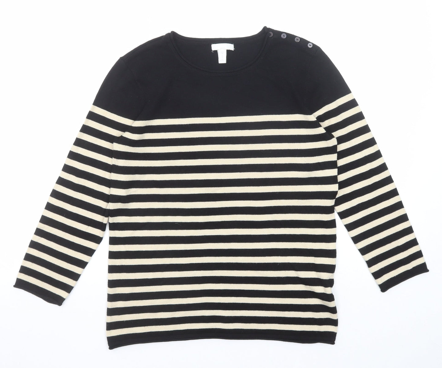 Womens UK Size XS H&M Black Pullover Jumper