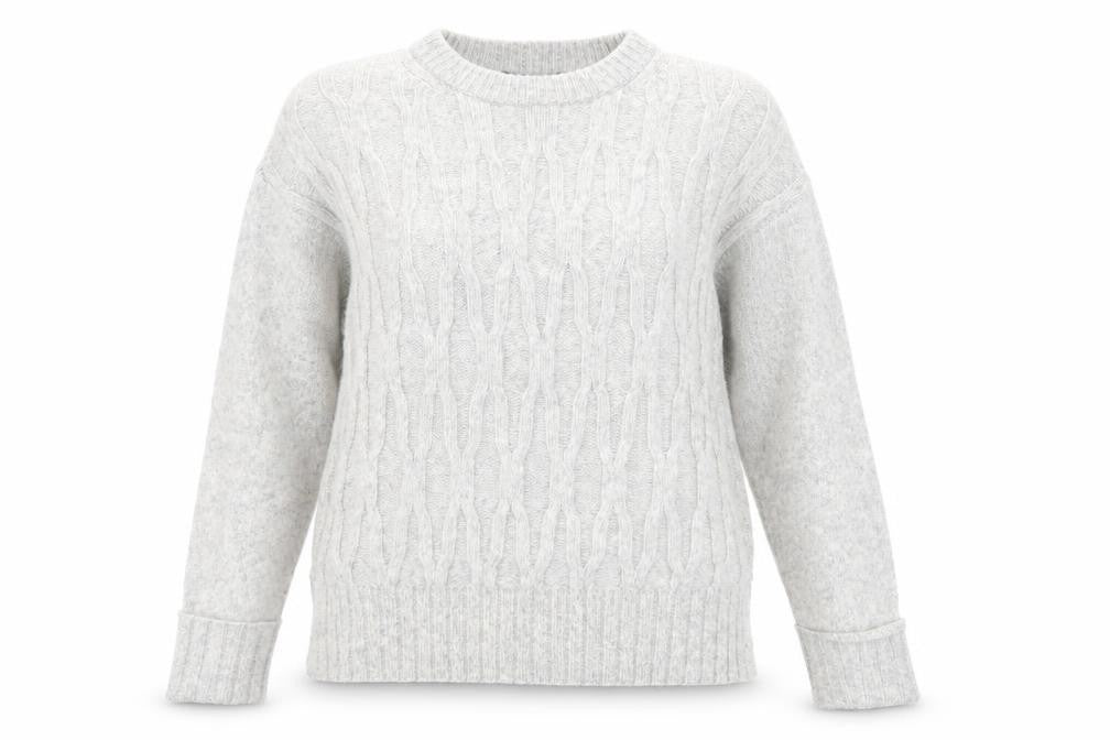 Marks and Spencer Womens Grey Crew Neck Polyester Pullover Jumper Size XS - Textured
