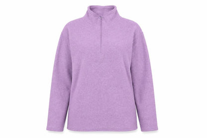 YS Collection Womens Purple Polyester Pullover Sweatshirt Size S Zip