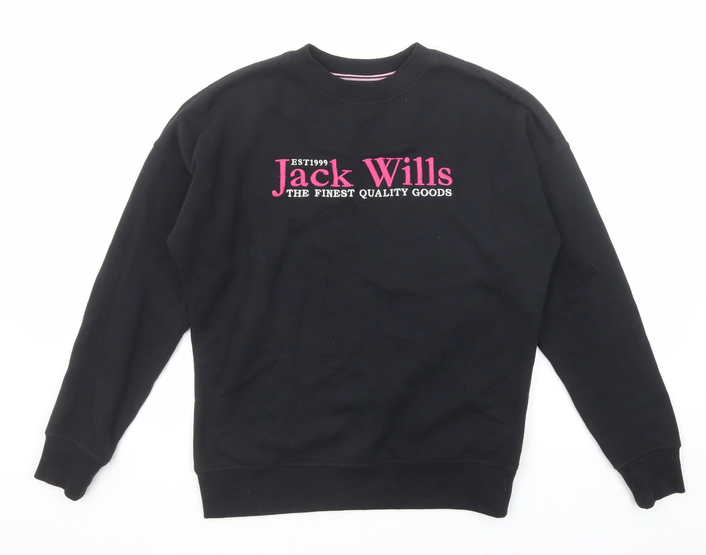 Womens UK Size 6 Jack Wills Black Pullover Sweatshirt
