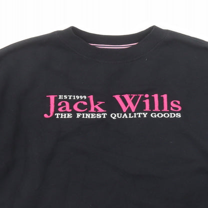 Womens UK Size 6 Jack Wills Black Pullover Sweatshirt