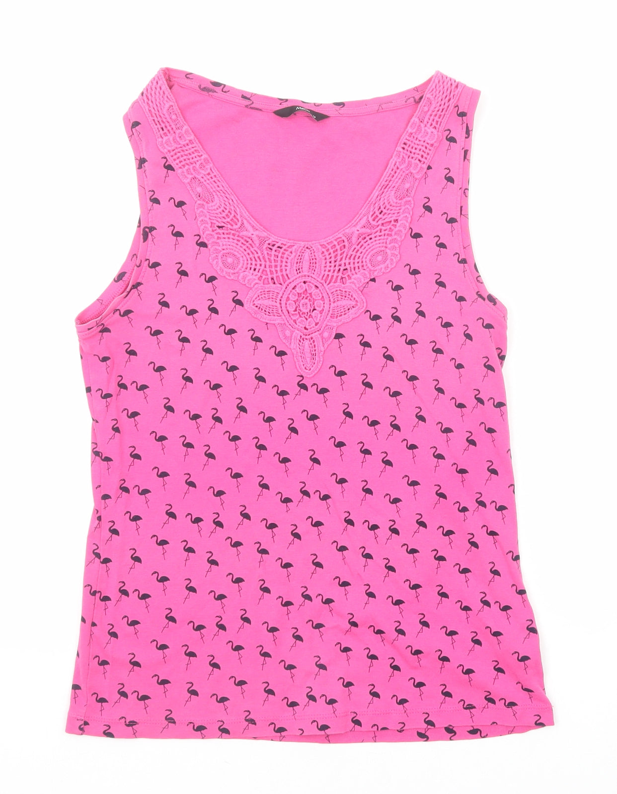 Womens UK Size 12 M&Co Pink Basic Tank