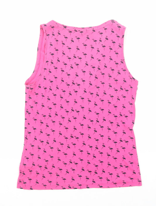 Womens UK Size 12 M&Co Pink Basic Tank