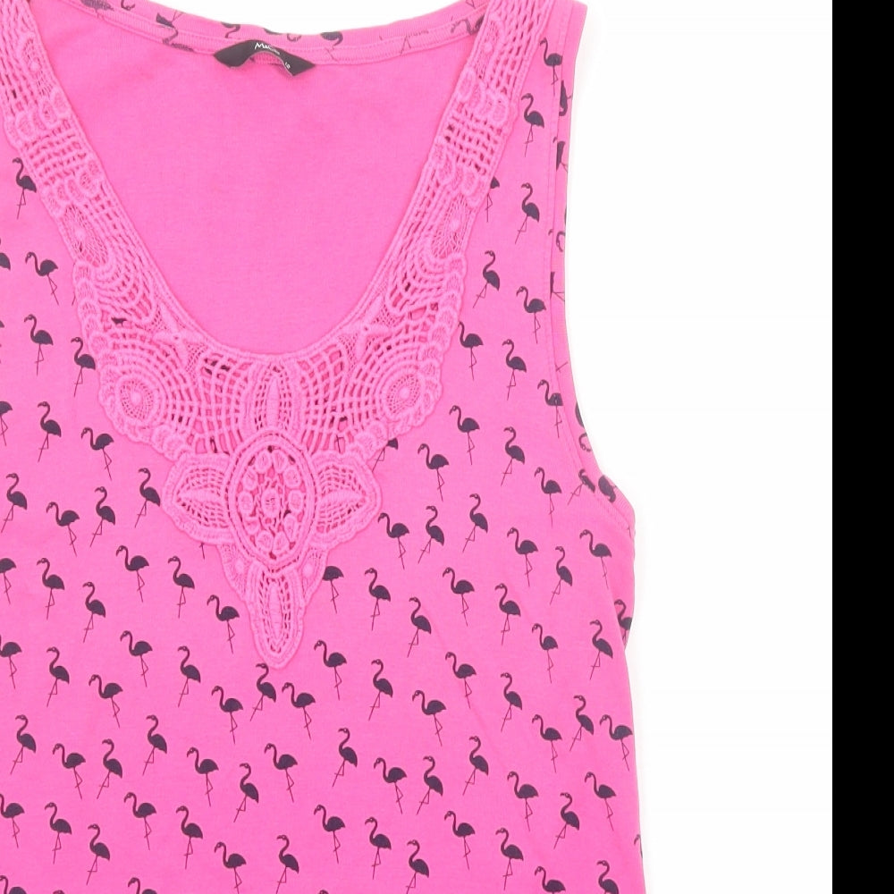 Womens UK Size 12 M&Co Pink Basic Tank