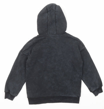 Marks and Spencer Boys Grey Cotton Pullover Hoodie Size 9-10 Years Pullover - Stranger Things