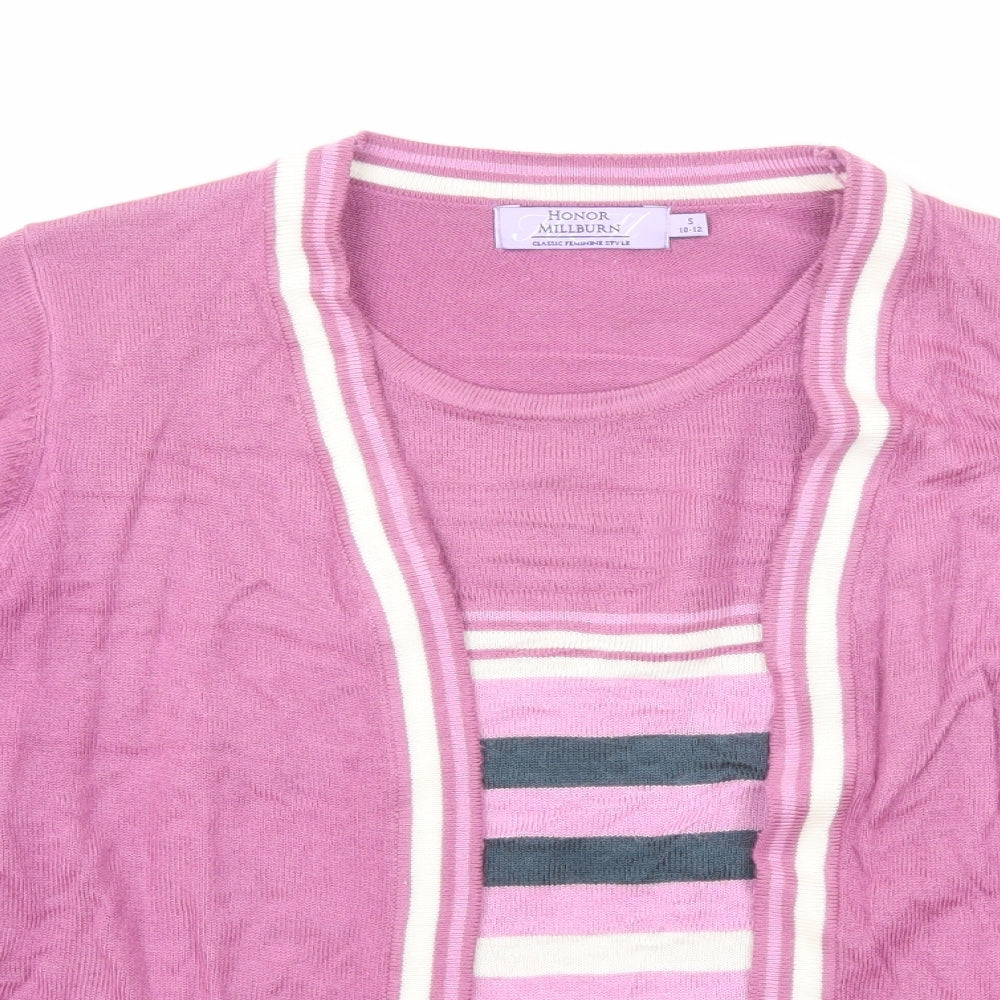 Womens UK Size 10 EWM Purple Cardigan Jumper