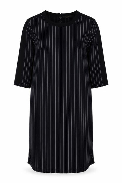 NEXT Womens Blue Striped Polyester Shirt Dress Size 10 Round Neck Button