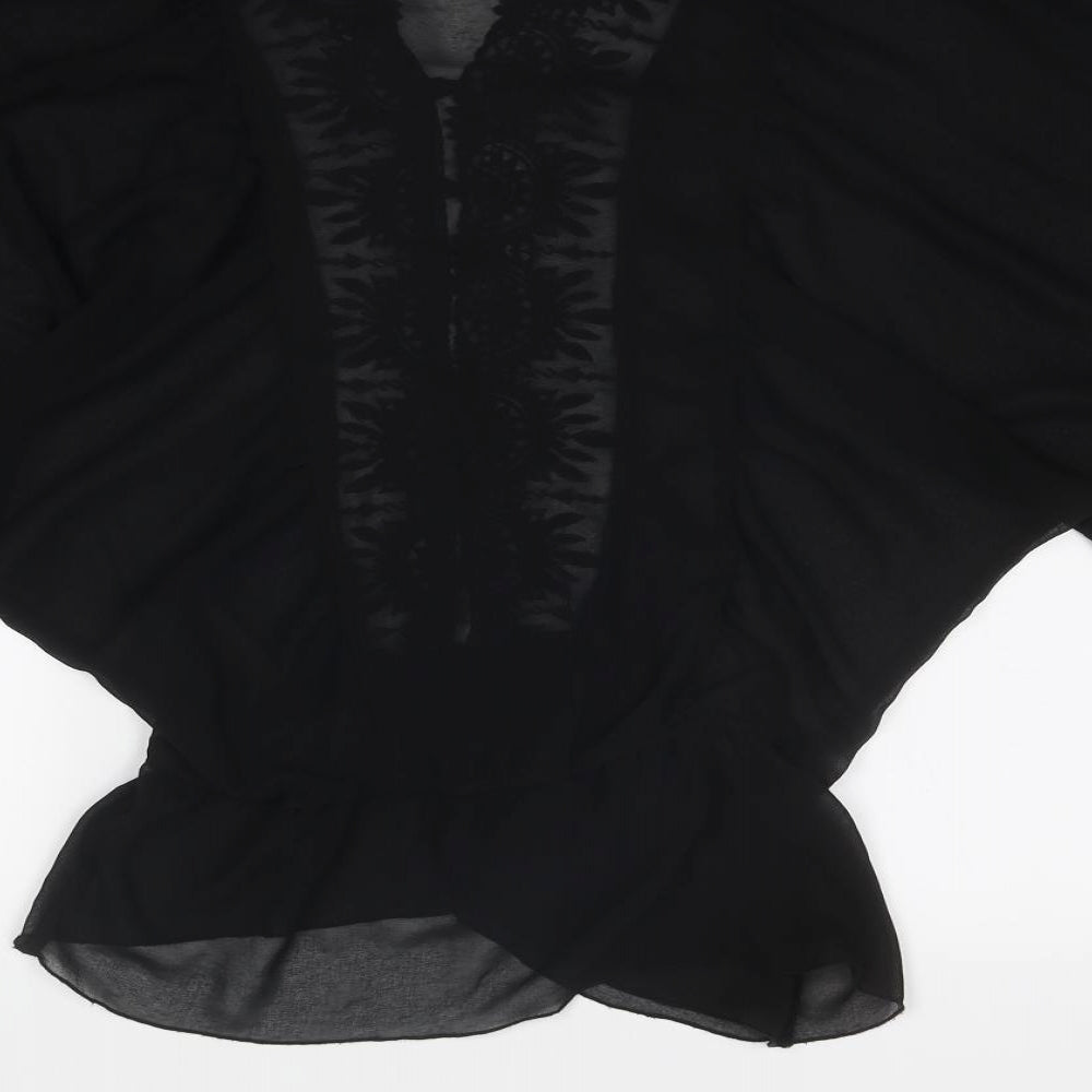 Womens UK Size 12 M&Co Black Basic Blouse