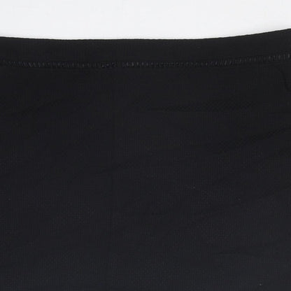 Oasis Womens Black Polyester A-Line Skirt Size 10 Zip