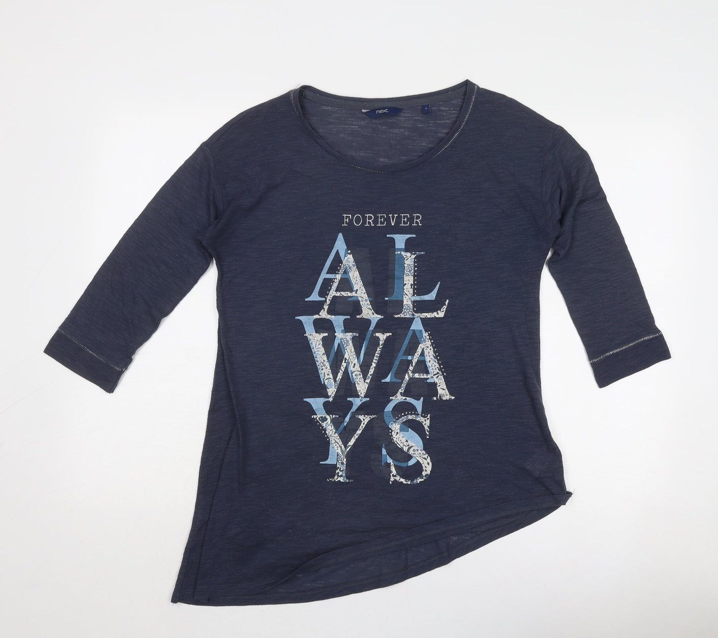 Womens UK Size 12 NEXT Blue Basic T-Shirt