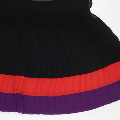 NEXT Womens Multicoloured Striped Polyester Basic Tank Size 12 Round Neck