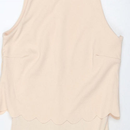 New Look Womens Pink Polyester Bodycon Size 8 Round Neck Pullover