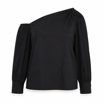 Womens UK Size 4XL Celmia Black Basic Blouse