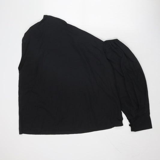 Womens UK Size 4XL Celmia Black Basic Blouse