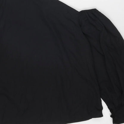 Womens UK Size 4XL Celmia Black Basic Blouse