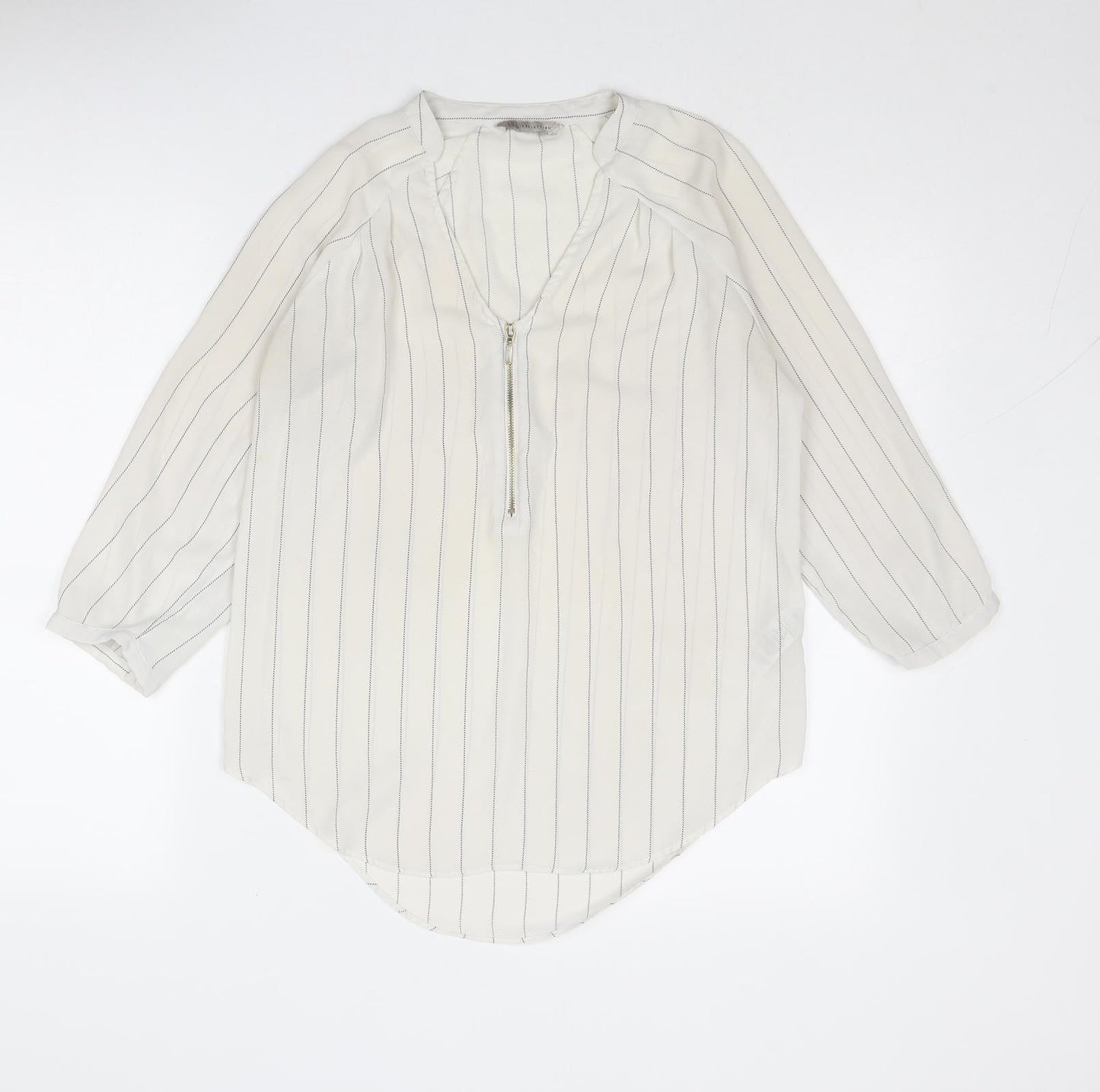 Womens UK Size 8 Marks and Spencer White Basic Blouse