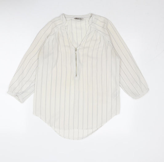 Womens UK Size 8 Marks and Spencer White Basic Blouse