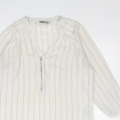 Womens UK Size 8 Marks and Spencer White Basic Blouse