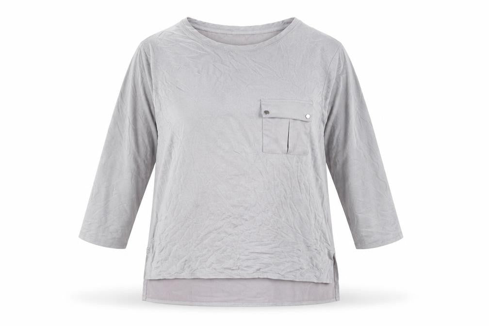 Womens UK Size 12 New Look Grey Basic Blouse