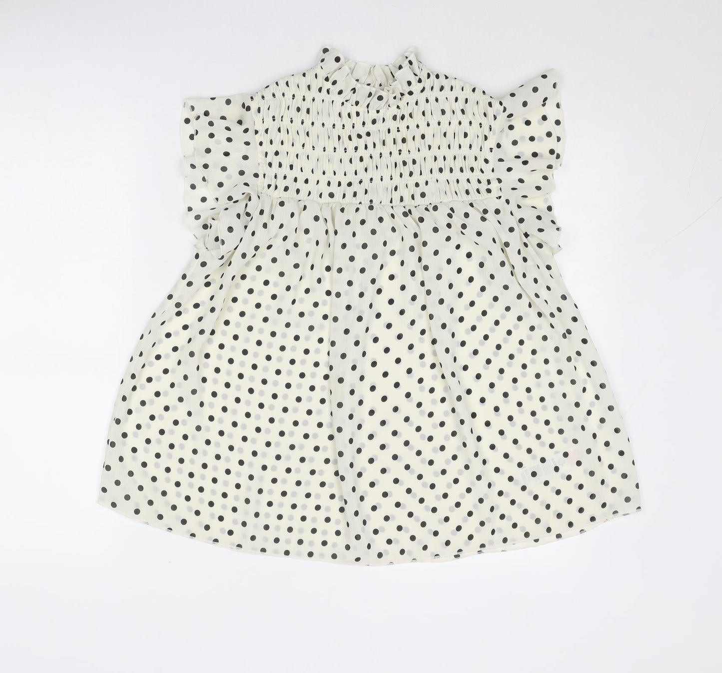 Womens UK Size 8 Dorothy Perkins Ivory Basic Blouse
