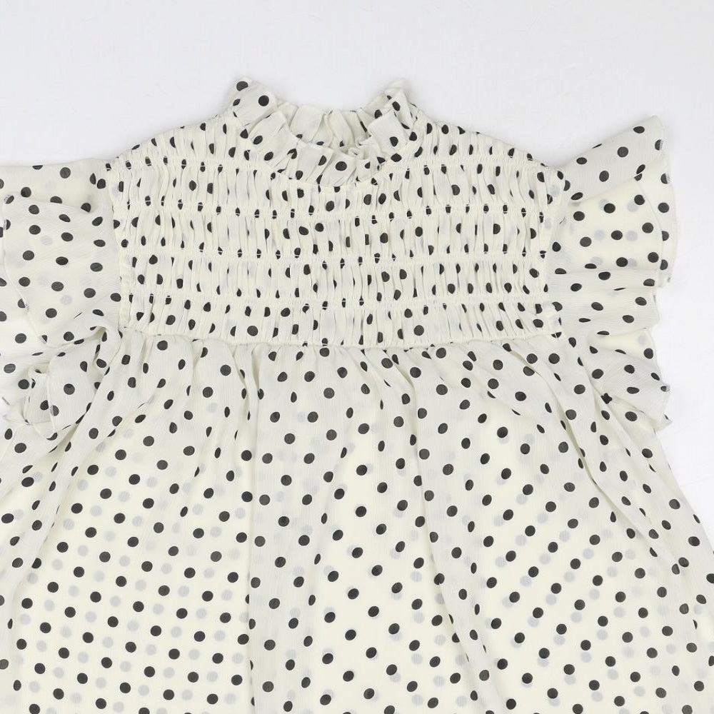 Womens UK Size 8 Dorothy Perkins Ivory Basic Blouse