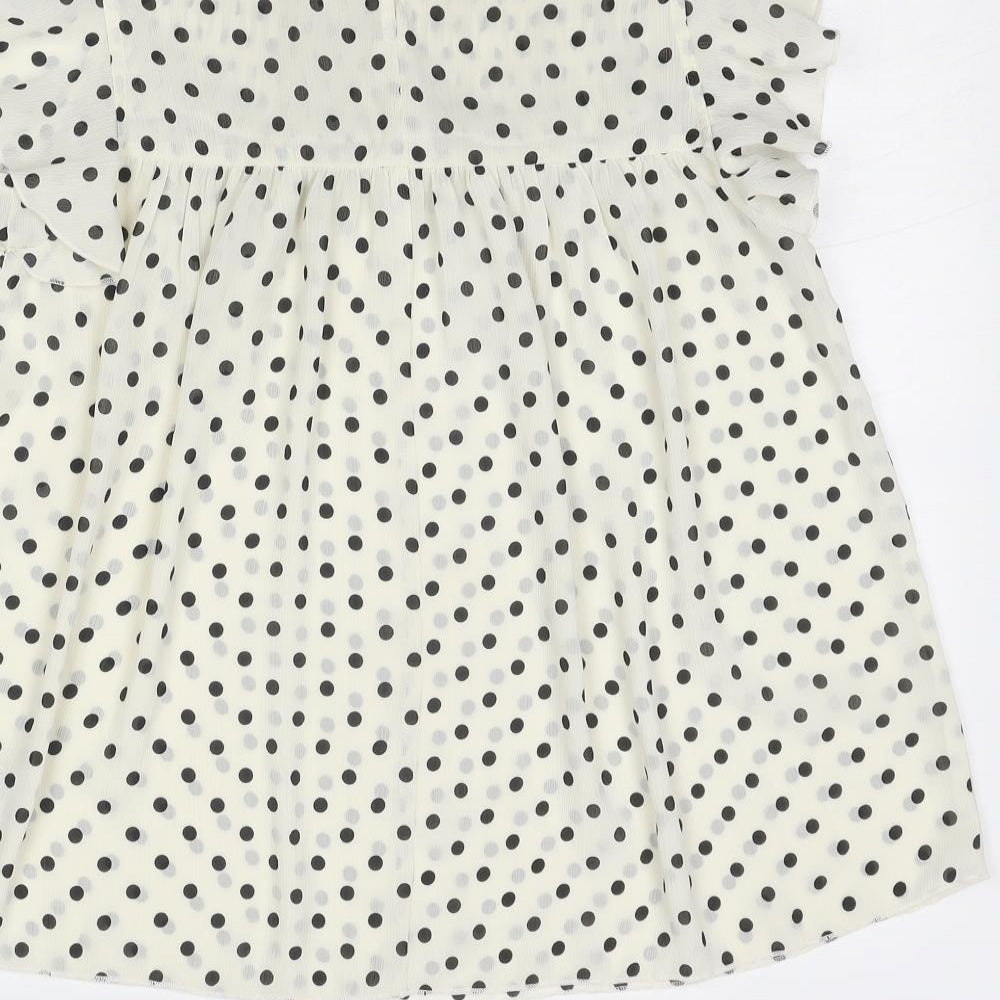 Womens UK Size 8 Dorothy Perkins Ivory Basic Blouse