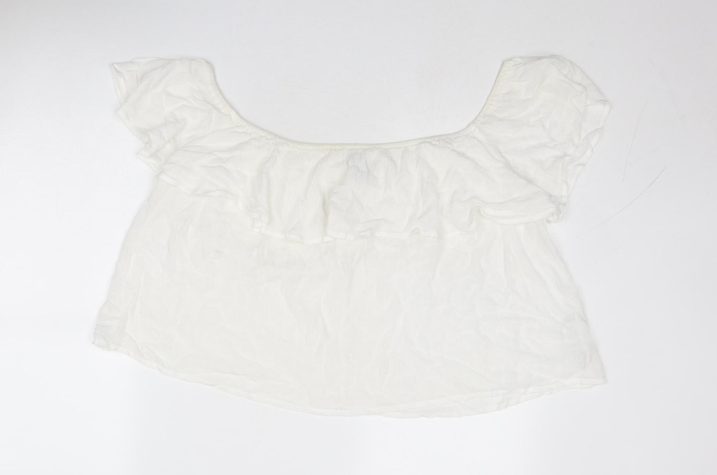 Womens UK Size 12 New Look White Basic Blouse