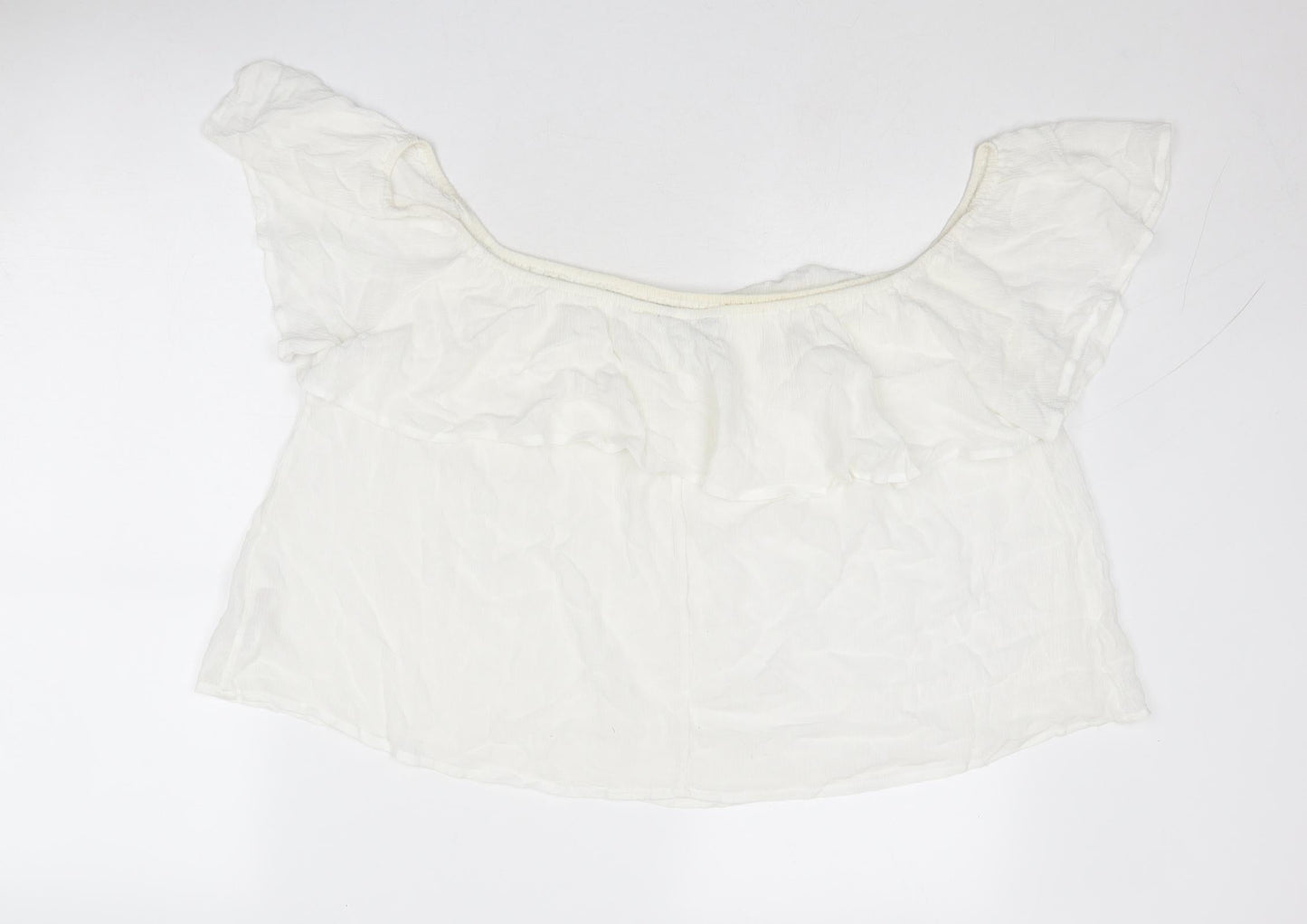 Womens UK Size 12 New Look White Basic Blouse