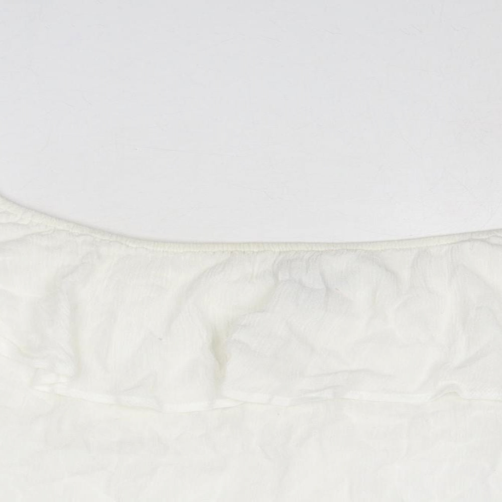 Womens UK Size 12 New Look White Basic Blouse