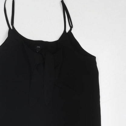 Womens UK Size 10 River Island Black Camisole Tank