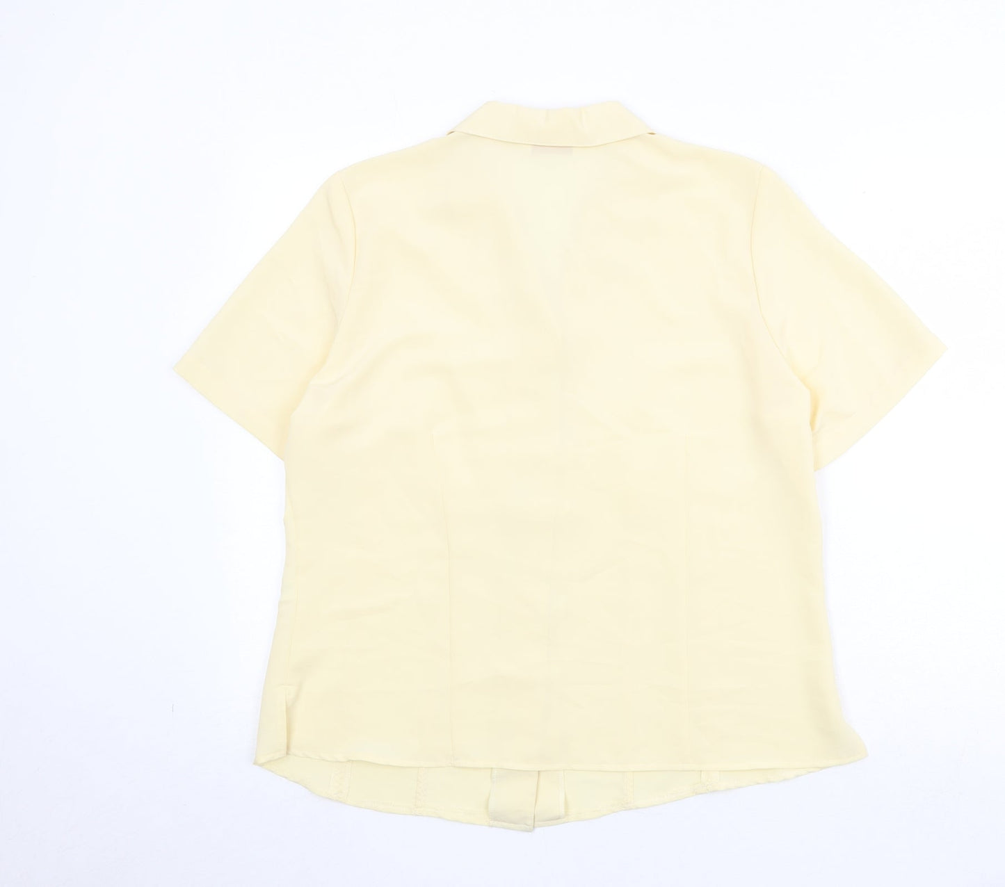 Womens UK Size 16 Bonmarché Yellow Basic Button-Up