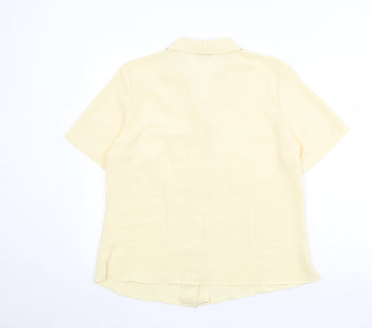 Womens UK Size 16 Bonmarché Yellow Basic Button-Up