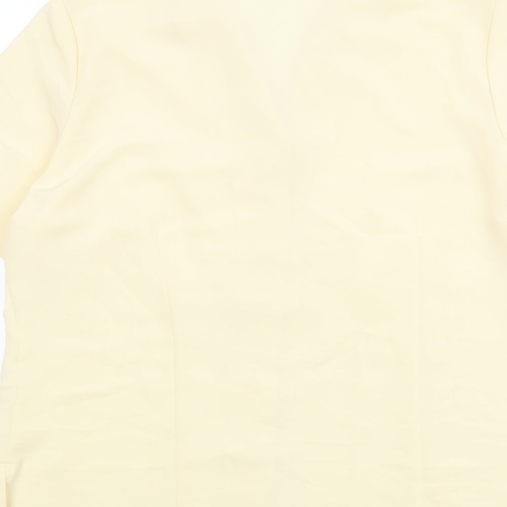 Womens UK Size 16 Bonmarché Yellow Basic Button-Up
