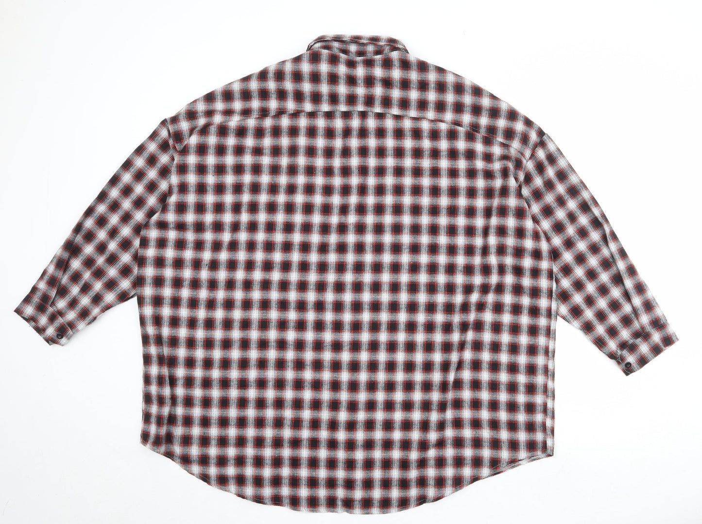 Boohoo Womens Black Plaid Viscose Shirt Dress Size 12 Collared Button