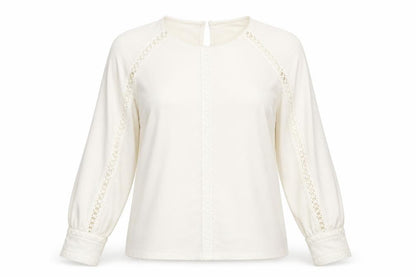 Womens UK Size L H&M Ivory Basic Blouse