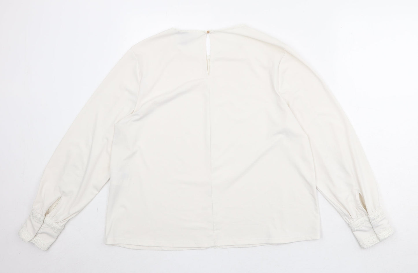 Womens UK Size L H&M Ivory Basic Blouse